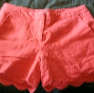 BOGO FREE NWOT Alice Collection Scalloped Hemline Coral Shorts Size 4